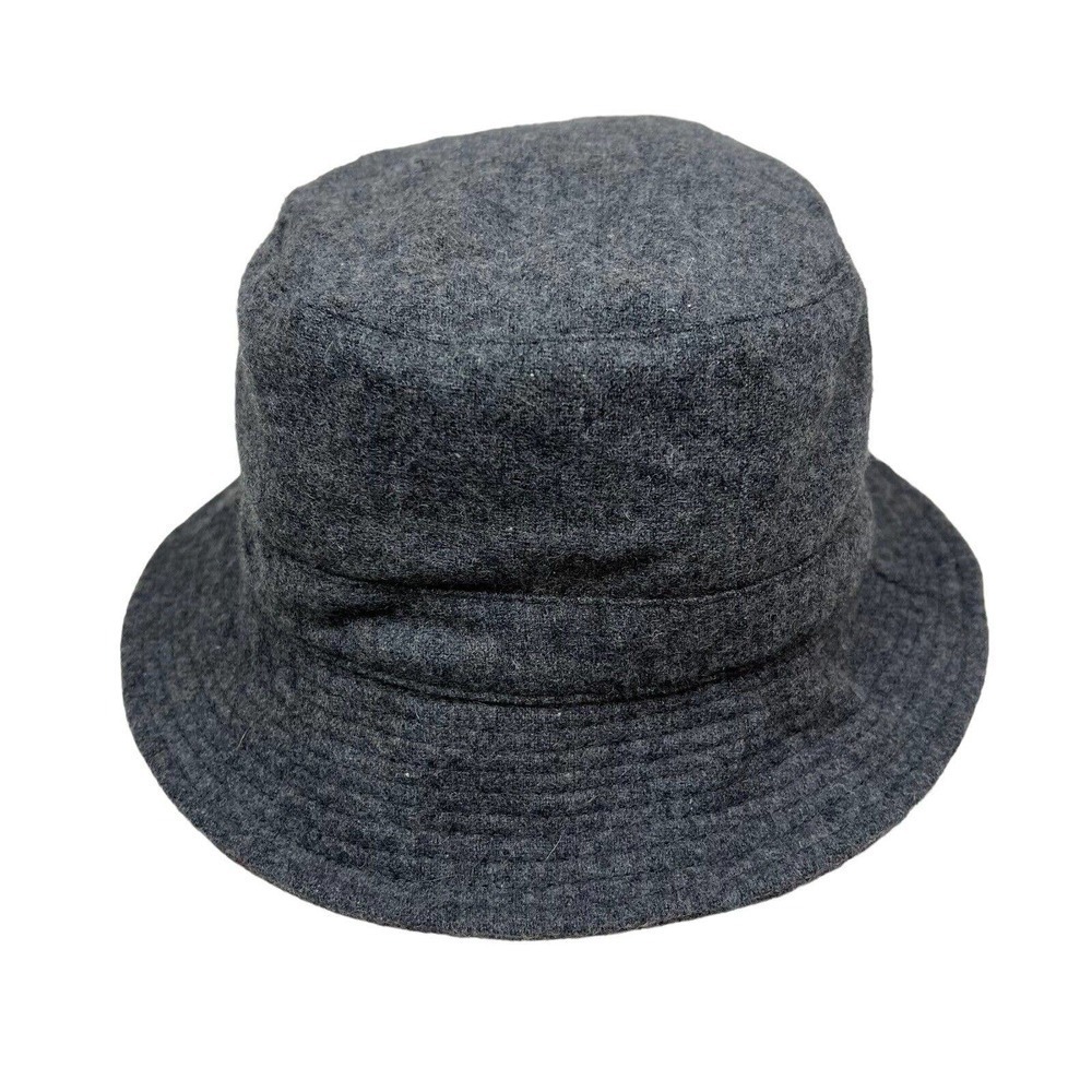 Nine & Company Bucket Hat Felt Lined‎ Button Detail Gray Women Size OSFA